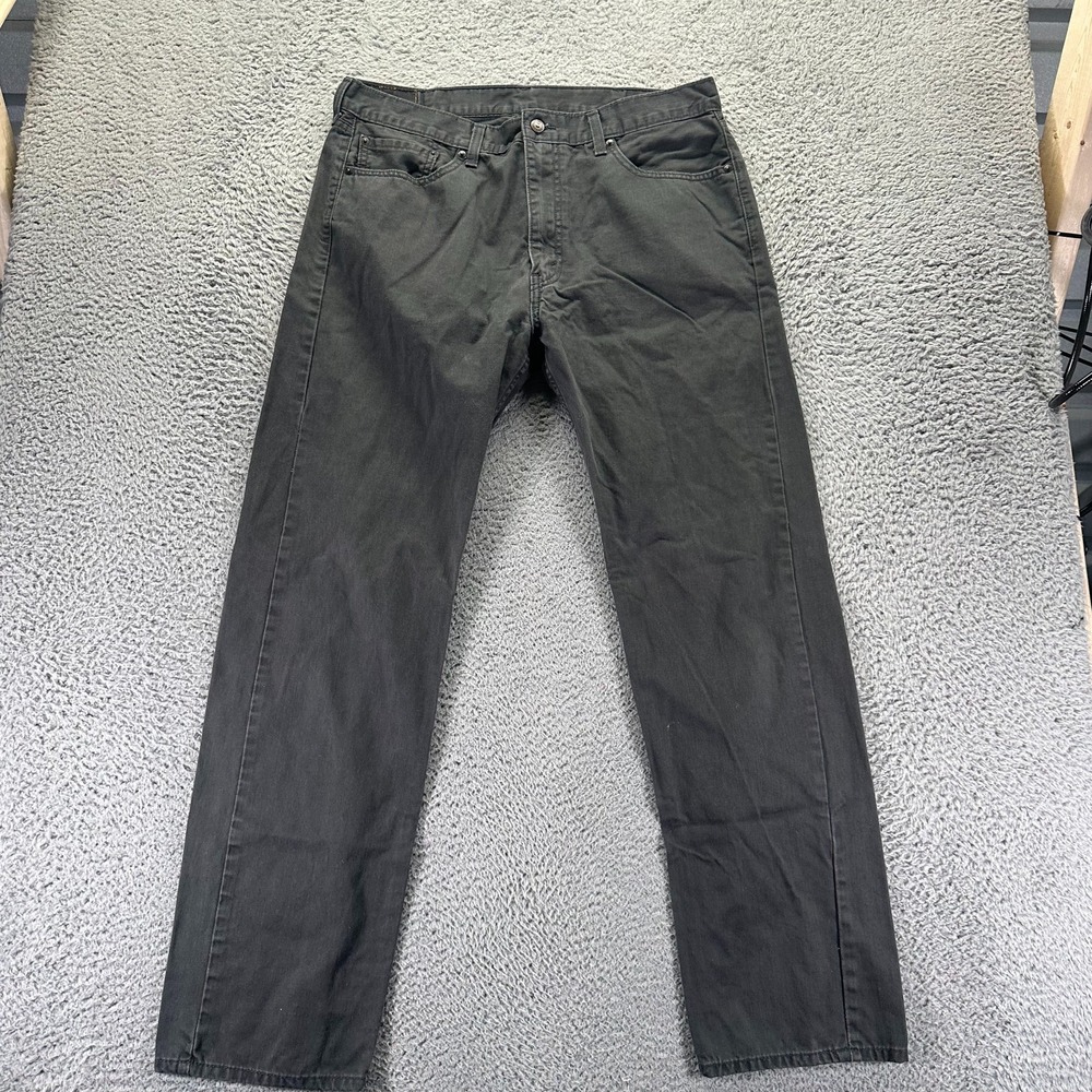 Levi's 505‎ Jeans Men's 38x34 Gray Cotton Denim Straight Workwear Travel Utility